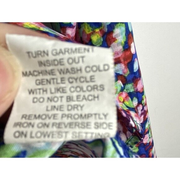 Notations Blouse Women's 3X Split Button Neck Pleated Roll Tab Sleeve Peasant - Picture 12 of 12